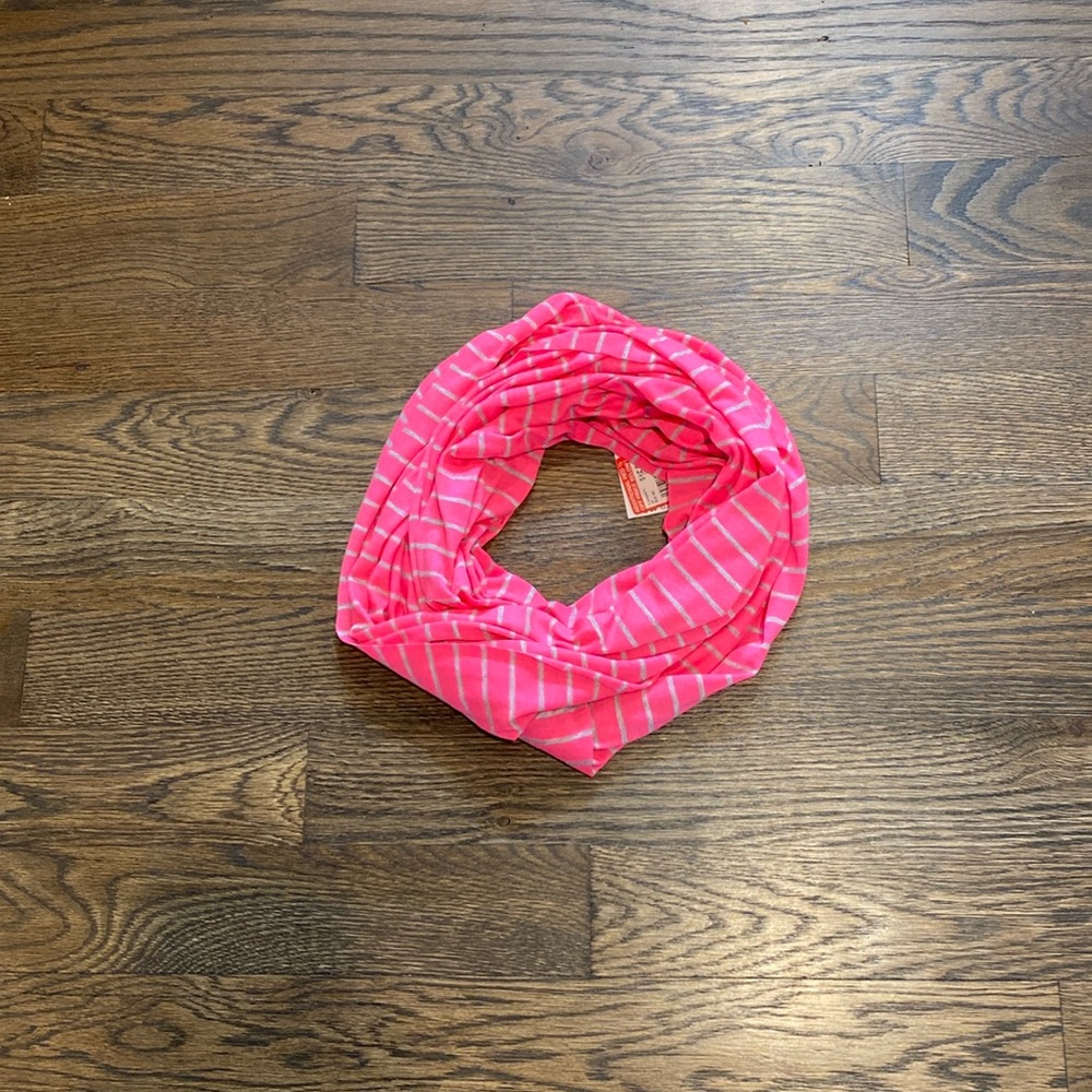 Pink Striped Infinity Scarf - Women's Fashion Wrap
